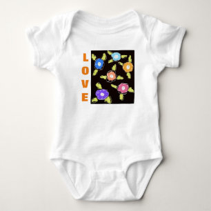 Body Para Bebé Un enterizo floreado para niñas