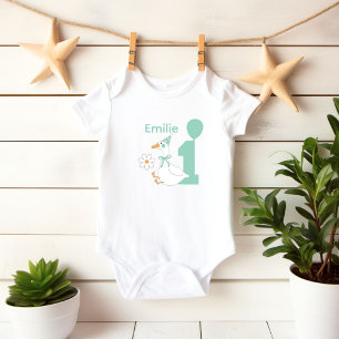 Body Para Bebé Un ganso tonto Personaliza nombre Primera cumpleañ