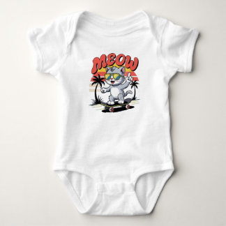 Body Para Bebé Un gato lindo jugando en un campo agradable