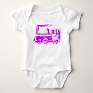 Body Para Bebé Un hombre y su tren - morado