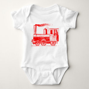Body Para Bebé Un hombre y su tren - Rojo