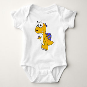 Body Para Bebé Un Ilustracion Agradable De Un Espinosaurio. 2