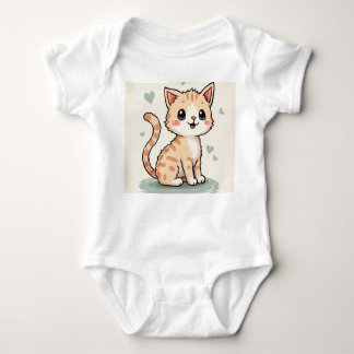 Body Para Bebé un lindo gato Baby Bodysuit