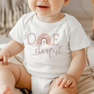 Body Para Bebé Un maravilloso primer cumpleaños Onsie, niñas bebé