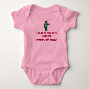 Body Para Bebé Un niño chica con un golfista verde.
