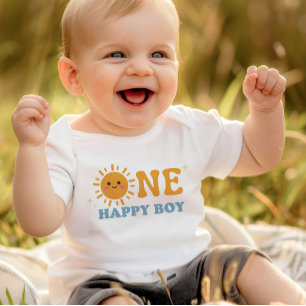 Body Para Bebé Un niño feliz primer cumpleaños Onsie, primer cump