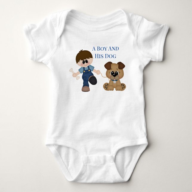 Body Para Bebé Un niño y su perro. (Anverso)