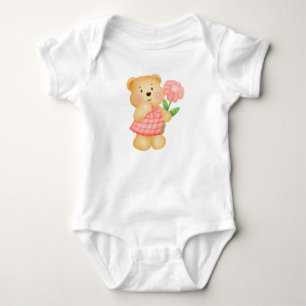 Body Para Bebé un oso florido