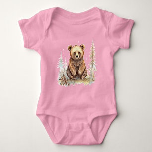 Body Para Bebé Un oso lindo - Diseño artístico de ilustracion