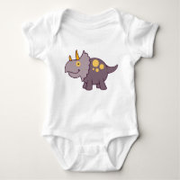 Un pedazo de bebé morado triceratops dinosaurio