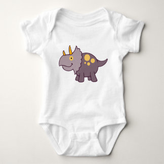 Body Para Bebé Un pedazo de bebé morado triceratops dinosaurio