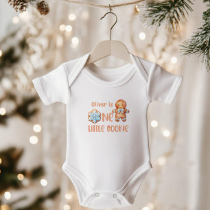 Body Para Bebé Un pequeño niño azul de Navidad de Cookie cumpleañ