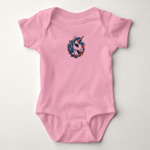 Body Para Bebé Un Personalizado divertido y hermoso unicornio con