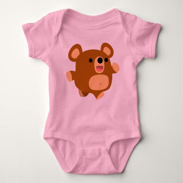 Body Para Bebé Un Personalizado lindo y juguetón oso ropa para be (Anverso)