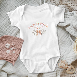 Body Para Bebé Un Poco De Campo Lazo Flores Silvestres Niña Bebé