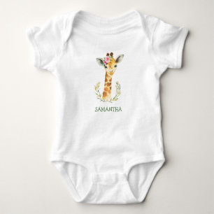 Body Para Bebé Un poco peculiar chica o niño de jirafa de boho y 
