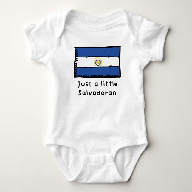 Body Para Bebé Un Poco Salvadoreño Gracioso Cute El Salvador Fl (Anverso)