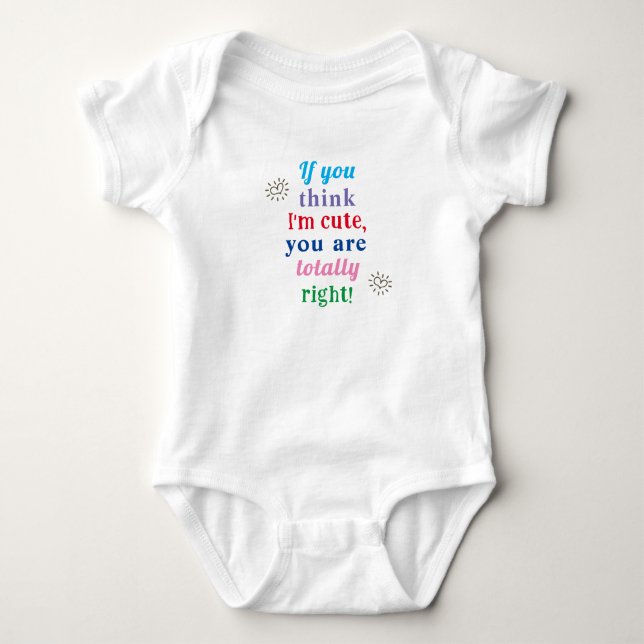 Body Para Bebé Un regalo barato de Baby Shower, un mensaje gracio (Anverso)