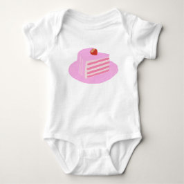 Body Para Bebé un trozo de pastel rosado
