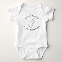 Body Para Bebé Una botella de su blanco de la casa - diseño