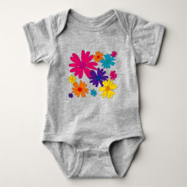 Body Para Bebé Una cama de flores de margarita