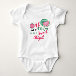 Body Para Bebé Una camiseta de cumpleaños 1 en Melon Watermelon