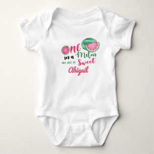 Body Para Bebé Una camiseta de cumpleaños 1 en Melon Watermelon