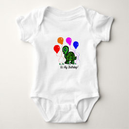 Body Para Bebé Una camiseta de tortuga y globos