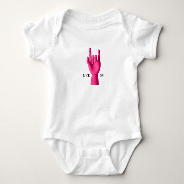 Body Para Bebé Una camiseta/traje para el pequeño rockero (Anverso)
