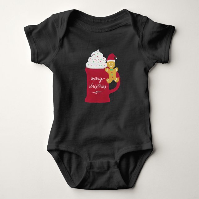 Body Para Bebé Una Copa de Feliz Navidad (Anverso)