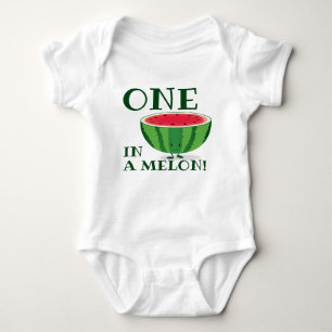 Body Para Bebé Una en Melón Personalizado de primer cumpleaños