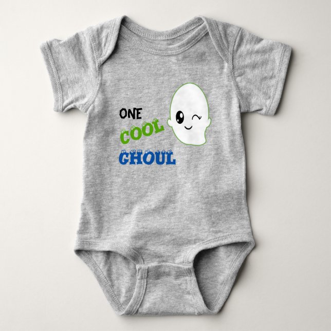 Body Para Bebé Una gol de Guay cute Halloween (Anverso)