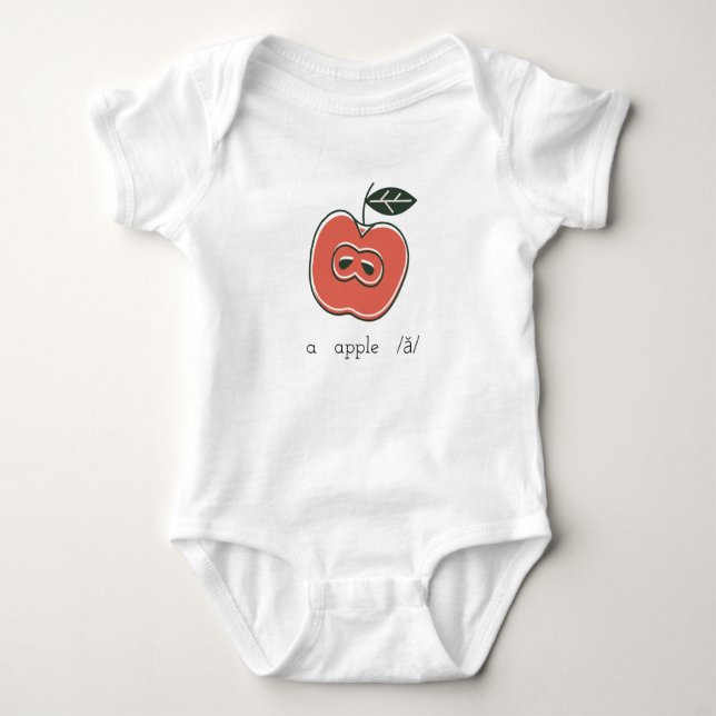 Body Para Bebé una manzana/ă/baby bodysuit (Anverso)