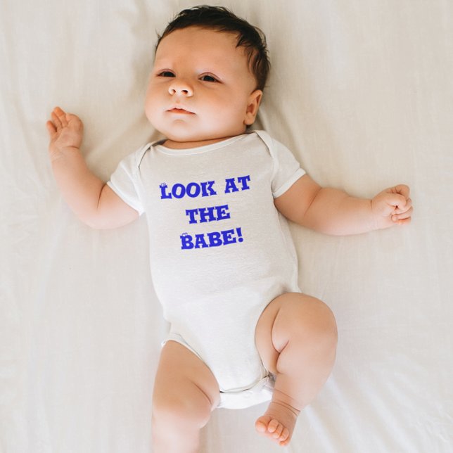 Body Para Bebé Una mirada divertida y divertida a la cita azul de (Cute & Funny Look at the Babe Blue Quote Baby Bodysuit)