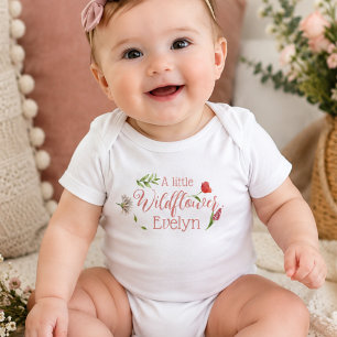 Body Para Bebé una pequeña niña florecilla silvestre