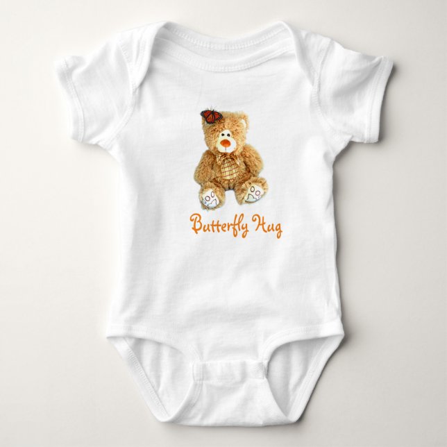 Body Para Bebé Una pieza con Teddy Bear y Butterfly HUG! (Anverso)