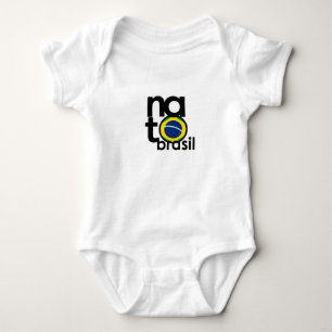 Body Para Bebé Una pieza de bebé blanco de la OTAN Brasil (NACIDA