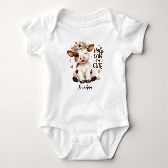 Body Para Bebé Una pieza personalizada de un animal de bebé lindo (Anverso)