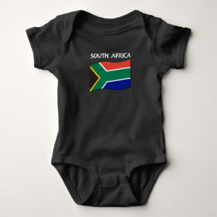 Body Para Bebé Una pieza surafricana del bebé de la bandera en e
