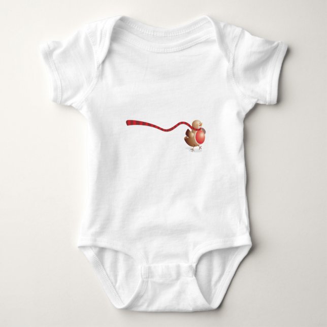 Body Para Bebé Una versión moderna del pecho del rojo del (Anverso)