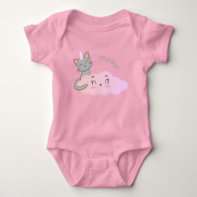 Body Para Bebé unicat cloud meow baby bodysuit (Anverso)