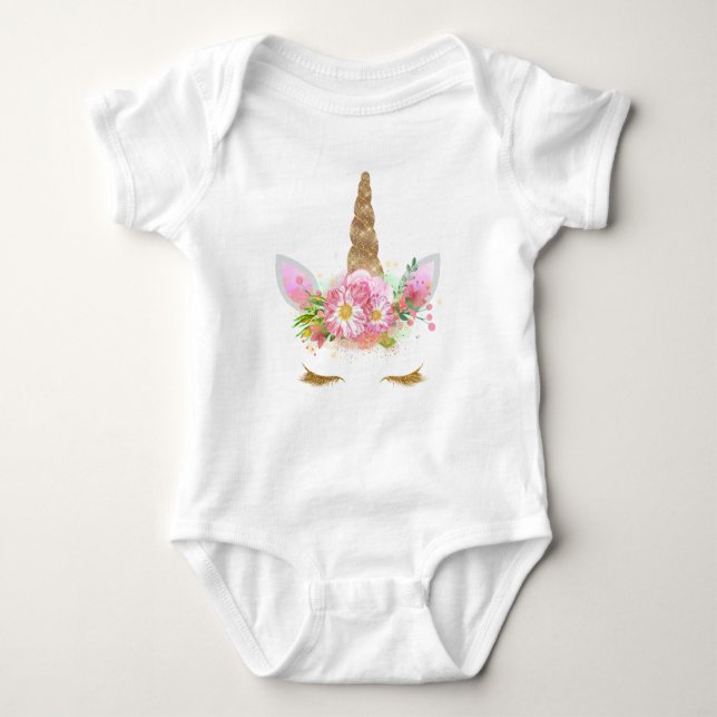 Body Para Bebé Unicorn Face Tutu (Anverso)