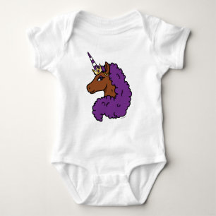 Body Para Bebé Unicornio Afro Púrpura
