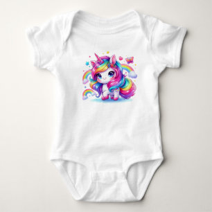 Body Para Bebé Unicornio arcoiris