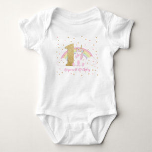 Body Para Bebé Unicornio Baby Girl Bodysuit One Piece Primer Cump