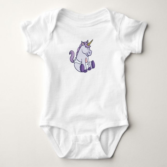 Body Para Bebé Unicornio, bebé de personalizable (Anverso)