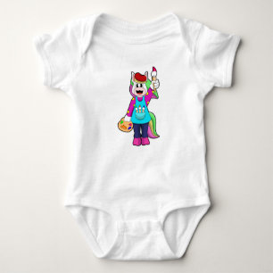 Body Para Bebé Unicornio como pintor