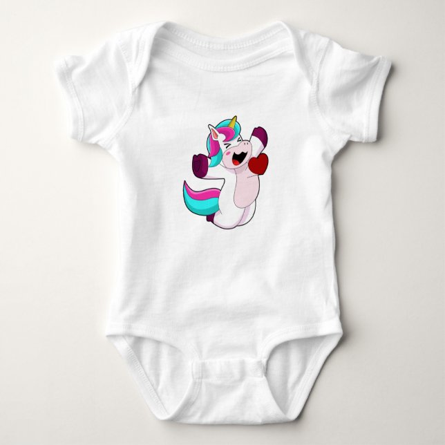 Body Para Bebé Unicornio con corazón (Anverso)