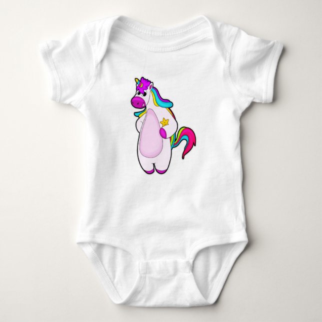Body Para Bebé Unicornio con estrella (Anverso)