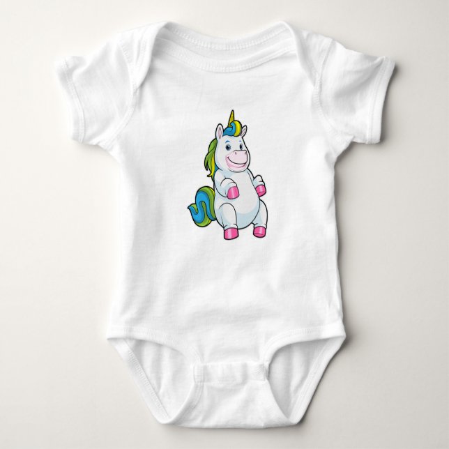 Body Para Bebé Unicornio con gran Belly (Anverso)